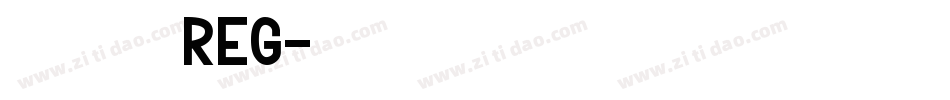 包图粗黑体 REG字体转换